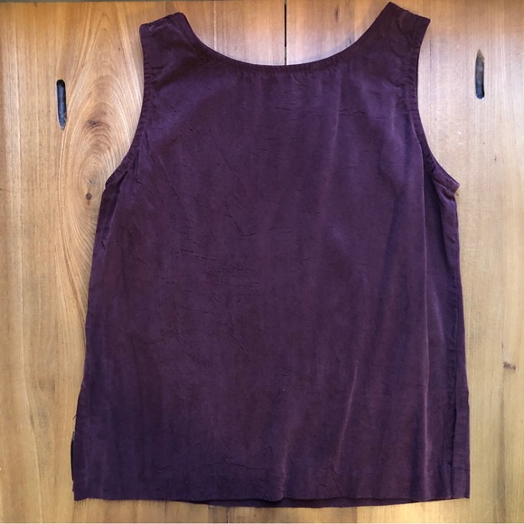 Staples Vintage Tank Top Plum Sleeveless Round Neck - Picture 3 of 9